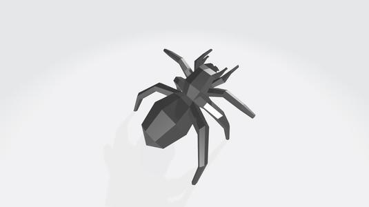 Low Poly Spider – 3D Printable Spider Model | Halloween Decor | Stylized Insect