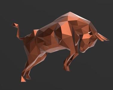 Bull 02 - Low Poly