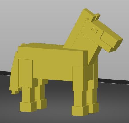 Horse Minecraft Model 3D printable