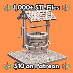 28mm Fantasy Mini Magical Well for DND Tabletop Wargame Terrain MineeForm FDM 3D Print STL File