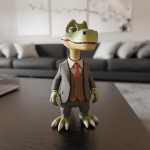 dinosaur in suit