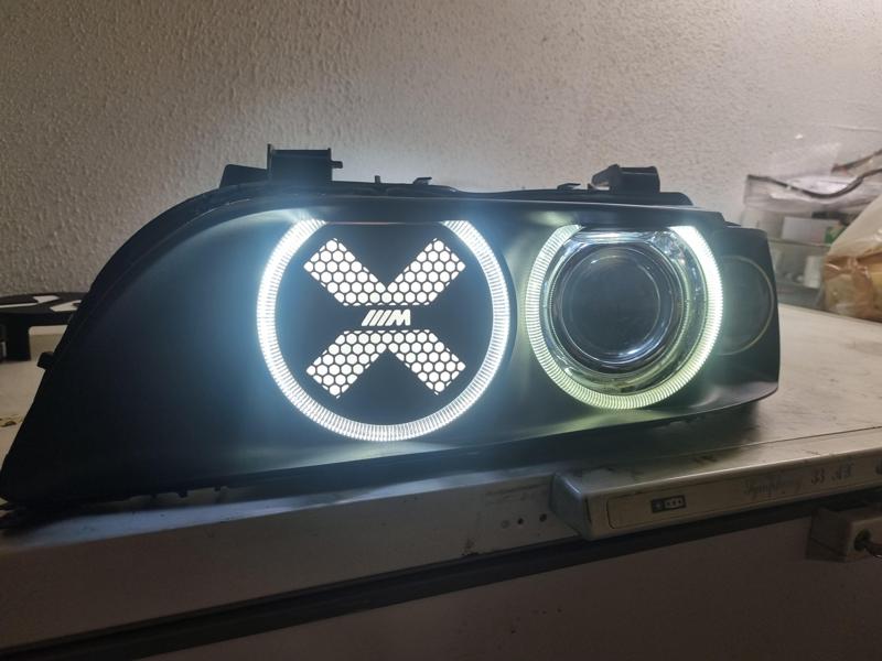BMW E39 Cross M Hex Headlight Decoration Covers High Beam