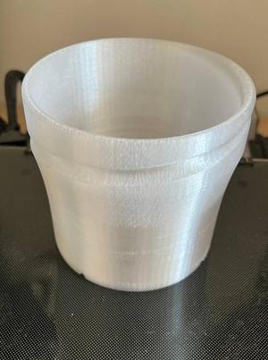 Spiral decorated minimalistic flower pot