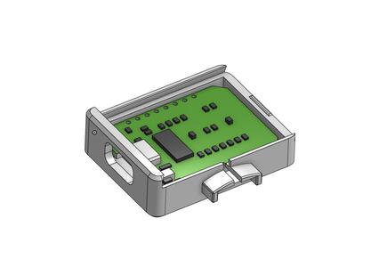 D1 mini case with connector to aluminium profile channel