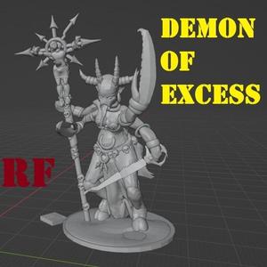 demon prince of excess & retinue 6mm-8mm model