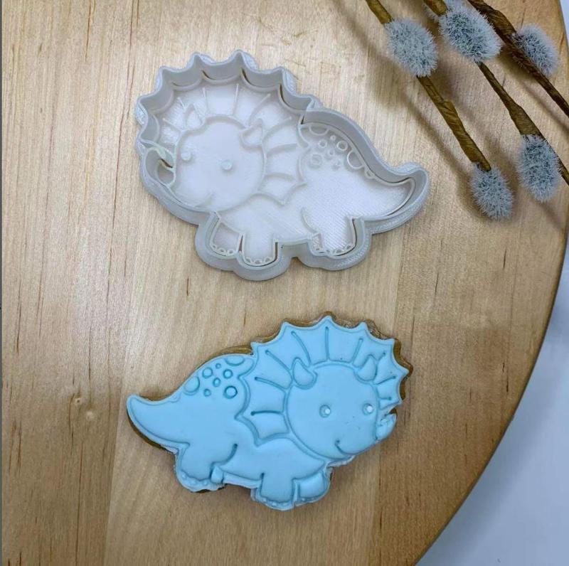 Triceratops Cookie Cutter and Embosser