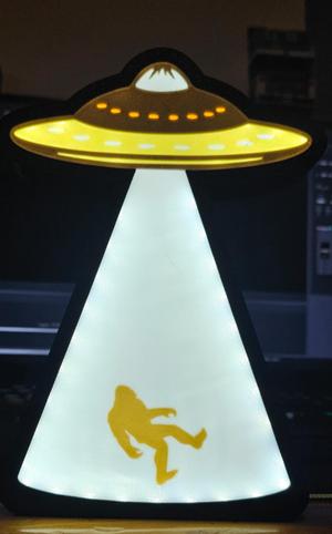 UFO Sasquatch Stand Up Light Box