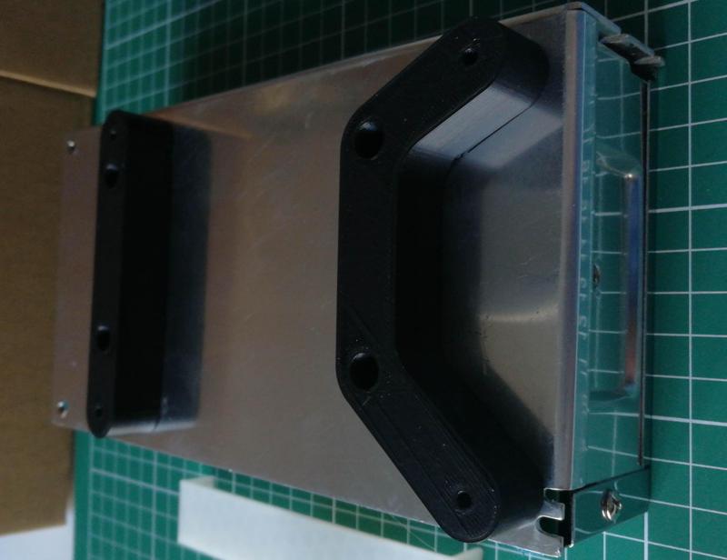 Mounting Brackets to Replace the Power Supply of a Flying Bear Ghost 4 by a Meanwell LRS-350-24.