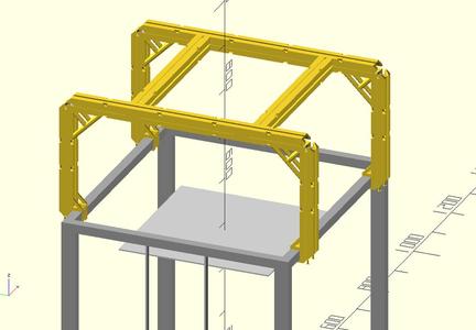 Tronxy X5S printed top frame extension