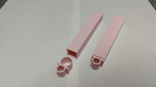 square test tube with plug