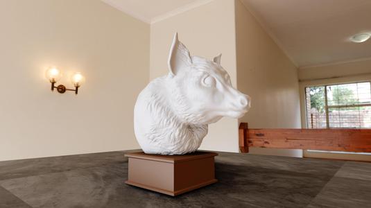 flying fox bat bust statue stl