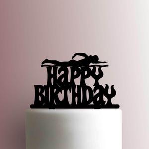 HAPPY BIRTHDAY SWIMMING TOPPER
