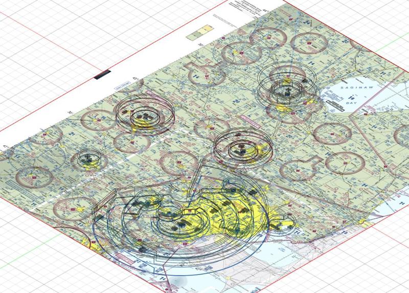 KDTW Terminal Area 3D Airspace