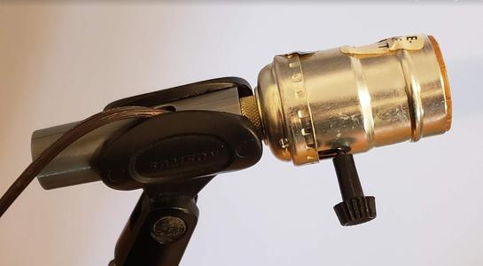 Mic stand light socket adapter