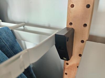 Adapter for IKEA BOAXEL pants hanger to IVAR system