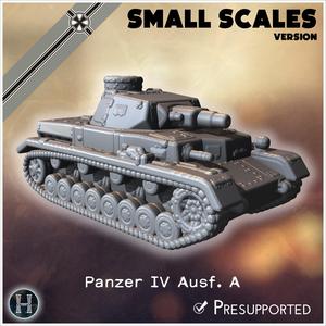 Panzer IV Ausf. A (small scales version) - Germany Eastern Western Front Normandy Stalingrad Berlin Bulge WWII 4mm 6mm 10mm 12mm