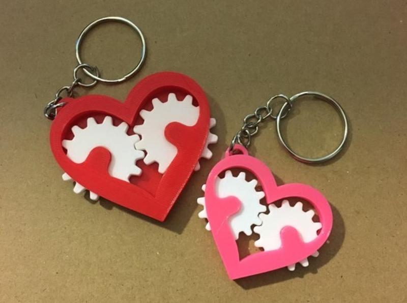 Heart Gear Keychain
