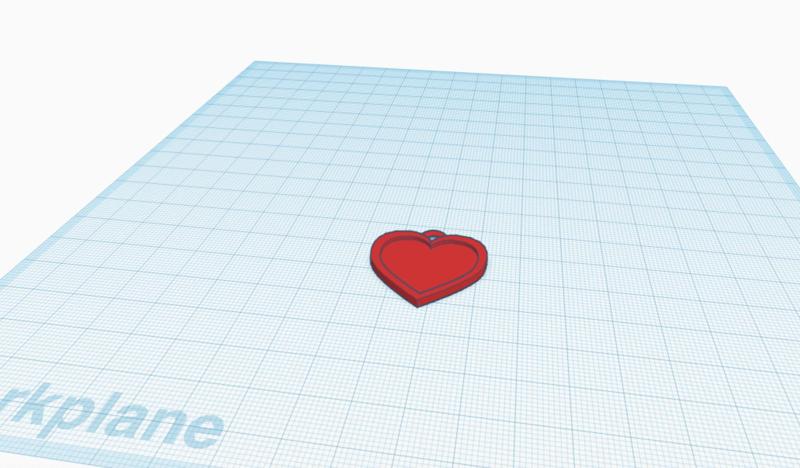 keychain heart picture frame