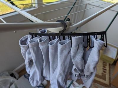 Sock dryer hanger with hook