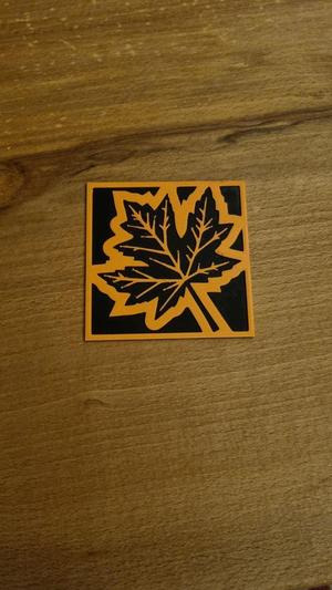 Autumn leaf coaster