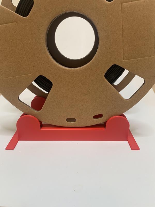 Print-flat-and-fold Spool Holder with Bearings