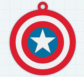 Captain America logo keychain