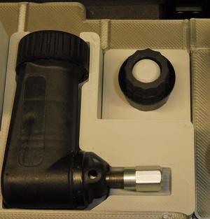 Gridfinity holder for Dremel right angle attachment mount nut