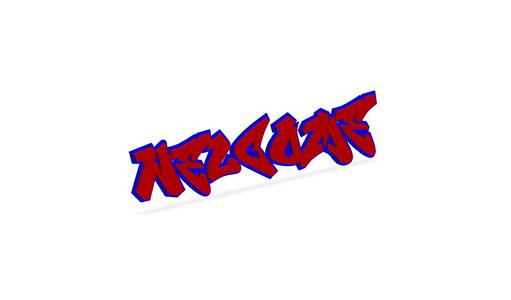 Welcome logo graffiti sign