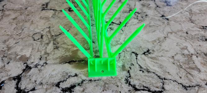 Flat Bird Spike with captured Press Fit Bracket