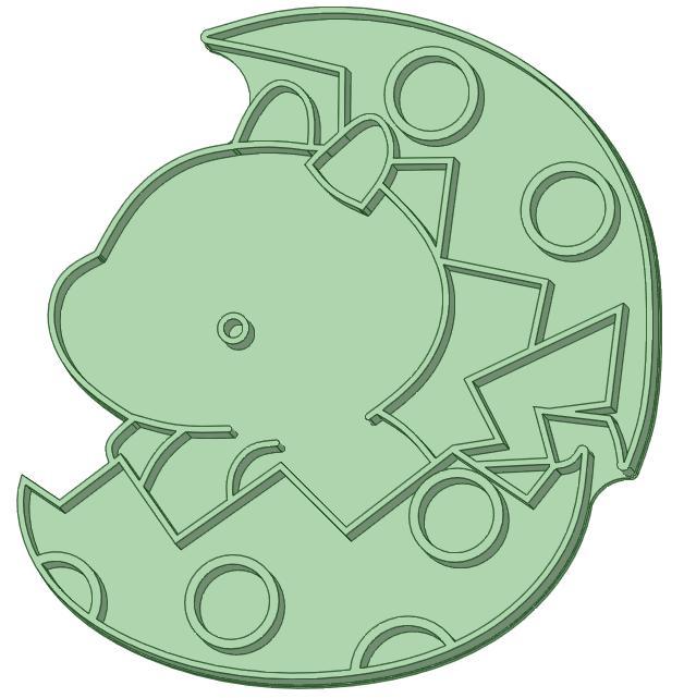 Dinosaur 19 cookie cutter