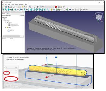 Fully Printable V2 Balisong Butterfly Knife - improved printability of the specific part