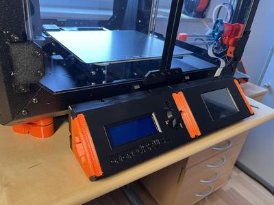 Mounting brackets for "modular control panel for 3D printer" to original prusa enclosure