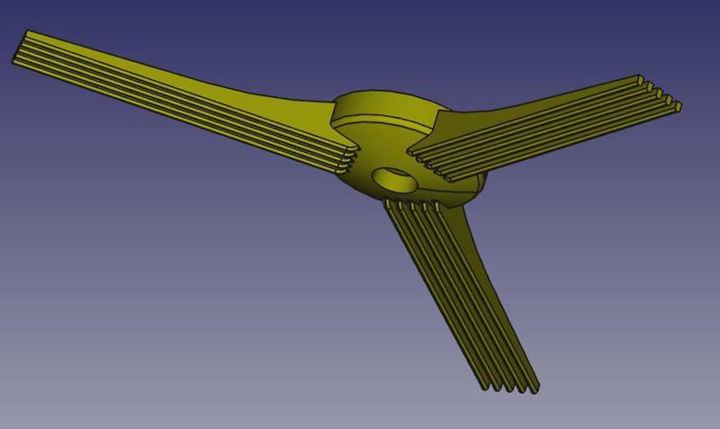 Saugrobotter Ersatzbürste ohne Suport V1