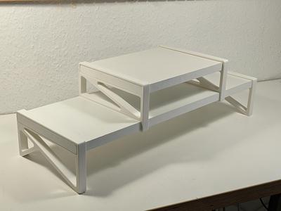 Two-level monitor shelf stand