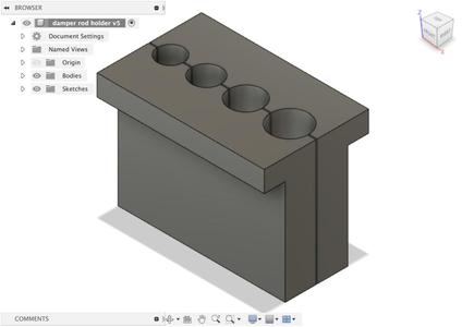 damper rod holder 12.5, 14, 16 and 18mm