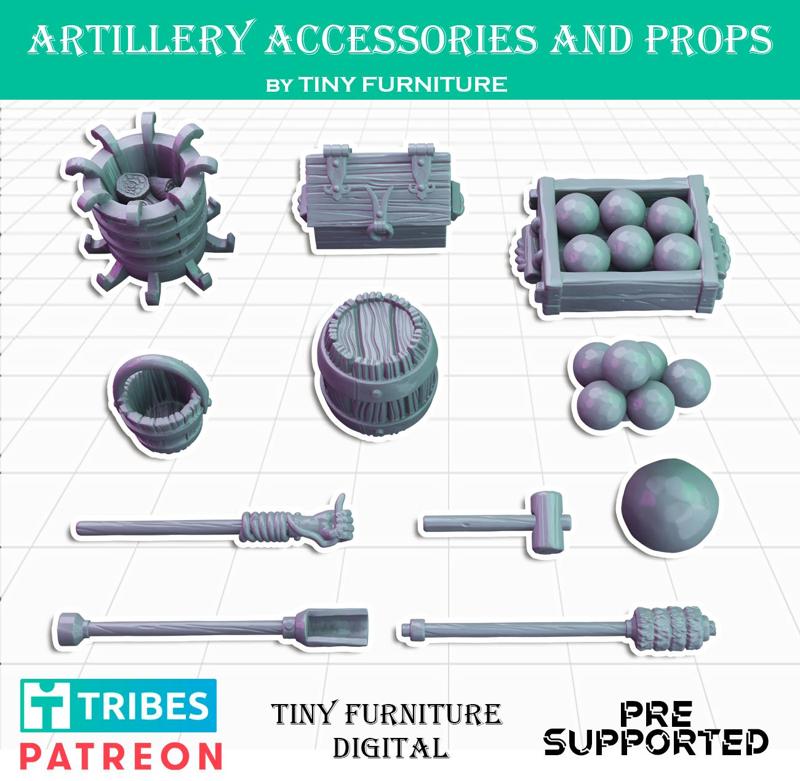 Artillery accessories and props (Medieval Artillery)