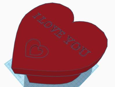 I LOVE YOU Heart box.