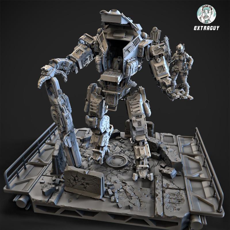 Big Particle Robot Poseable Set 100mm (approx. height)