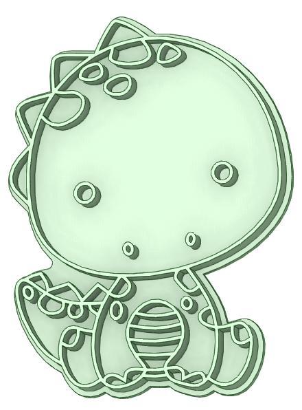 Dino 20 cookie cutter