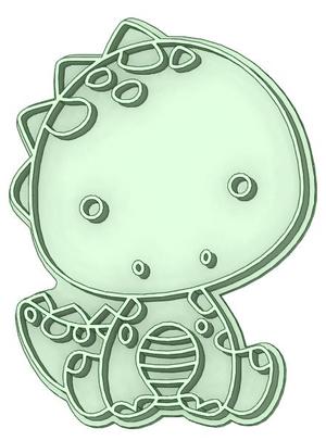 Dino 20 cookie cutter
