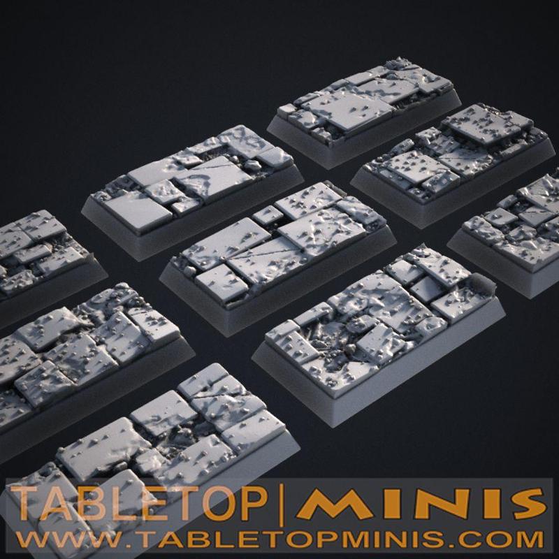 Broken Tiles 20x40mm Rectangular Bases