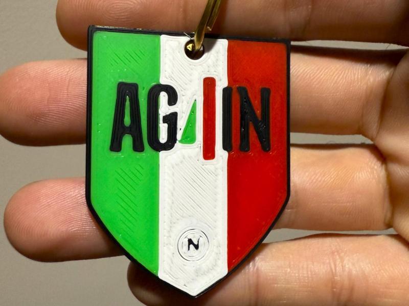 AG4IN-Napoli Again Keyring/Chain,Scudetto,Champions