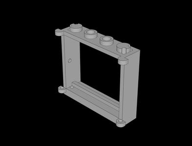 Lego Compatible (3853.dat) Window  1 x  4 x  3