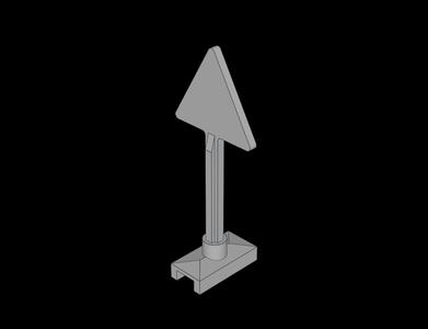 Lego Compatible (649.dat) Roadsign Triangular