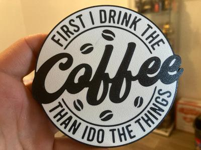 First coffee coaster