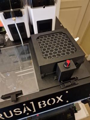 Top Fan Enclosure with HEPA & Carbon-Filter for PrusaBox by PrinterBox