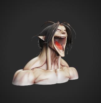 Eren Jaeger Titan model 3d Bust