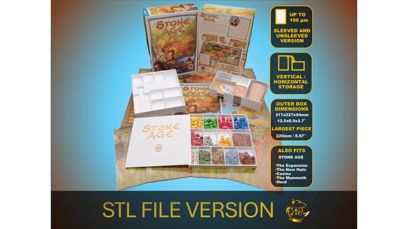 Stone Age + The Expansion Board Game Organizer | Insert | Premium Storage Solution - STL file for 3D Printing