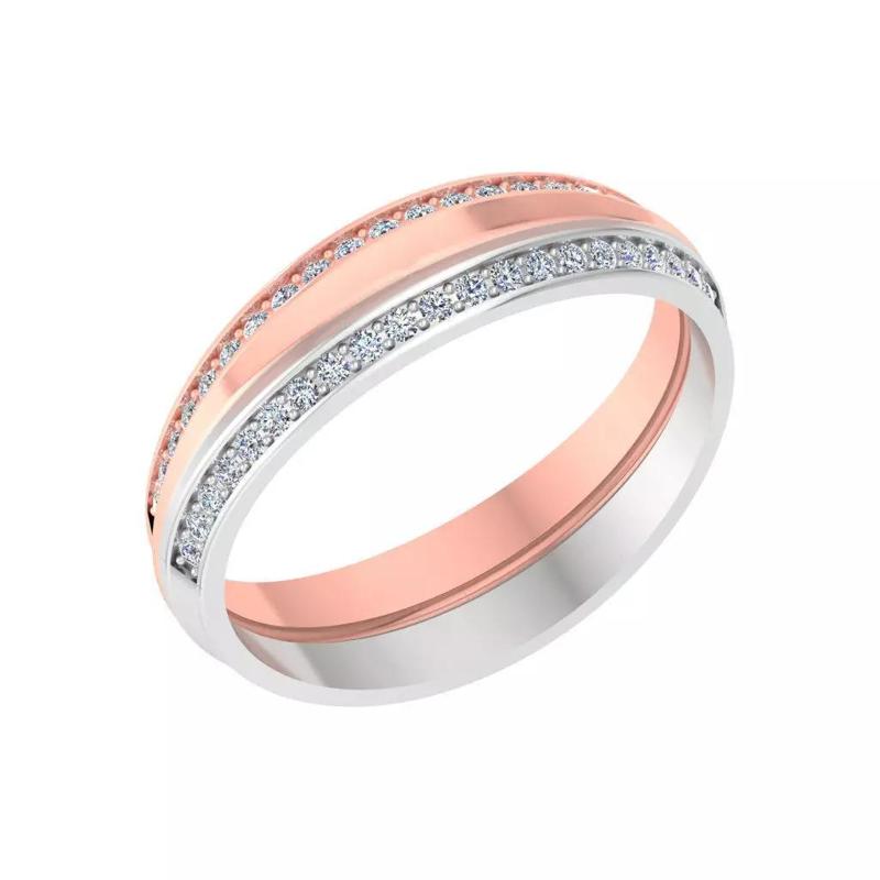 Couple Band Ring 3dm stl render detail