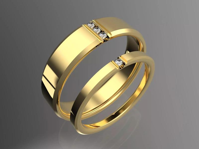 Couple Wedding Rings 4-14US Sizes